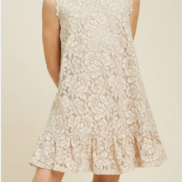 Lace Ruffle Hem Swing Dress - Picture 3 of 8